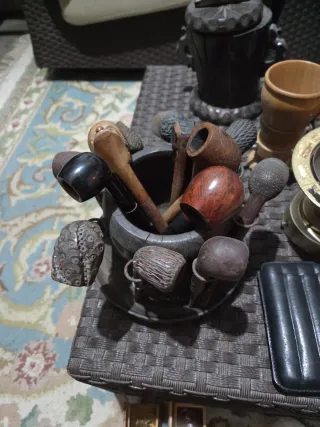 Lote para fumadores: puros, ceniceros, etc.