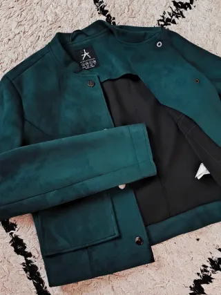 Chaqueta verde turquesa