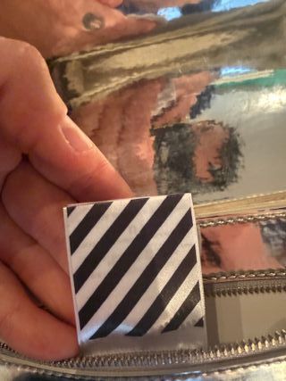 Bolso Off-White Plateado Main Label