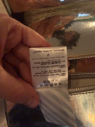 Bolso Off-White Plateado Main Label