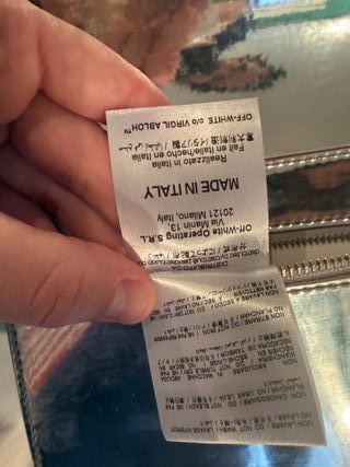 Bolso Off-White Plateado Main Label