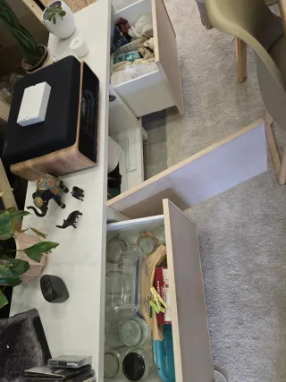 Mueble TV Besta Ikea Blanco y madera