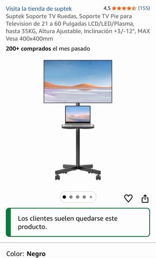 Soporte TV Suptek con Ruedas ML55B