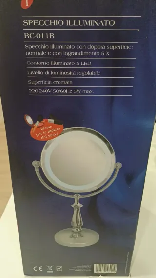 Specchio Illuminato Double Face 1x/5x