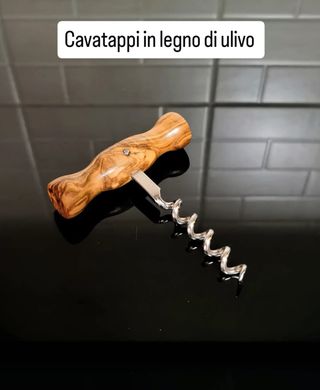 Apribottiglie portachiavi cavatappi legno ulivo
