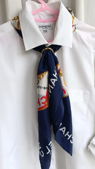 Sujeta pañuelo vintage dorado