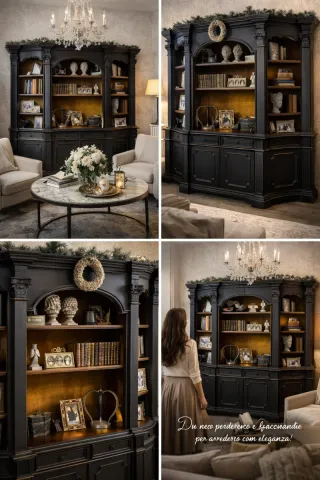 Libreria Shabby Chic Nera