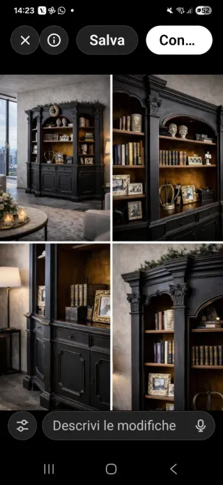 Libreria Shabby Chic Nera