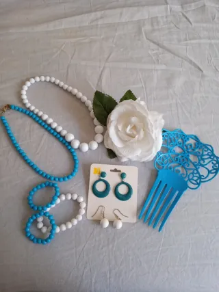 Vestido Flamenca Azul para niña