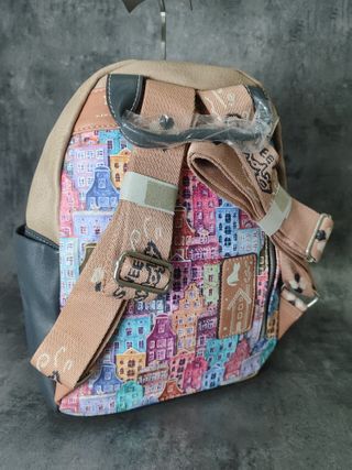 Mochila Sweet Candy rosa y azul para mujer