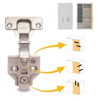 Bisagras rectas Emuca X91N (Pack 50)