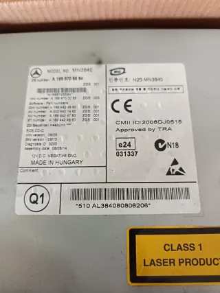 Radio CD Mercedes Clase B 200
