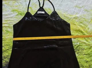 Top Paillettes Nero