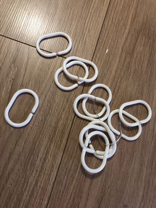 Anillos para cortina de ducha (plástico)