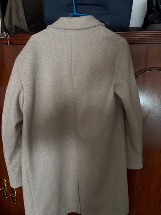 Abrigo paño beige Talla M Bershka