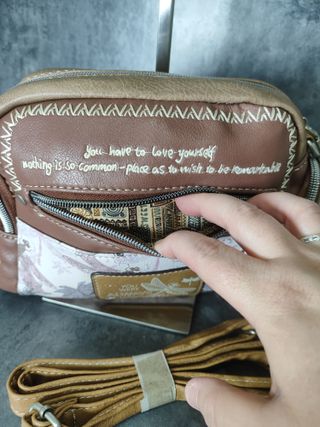 Bandolera marron Sweet Candy pequeña con libelulas