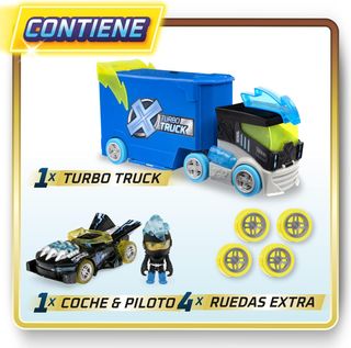 T-RACERS Turbo Truck – Camión de X-Racer con 1 pil