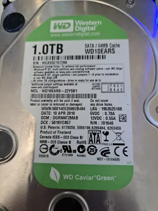Disco Duro Western Digital 1TB SATA