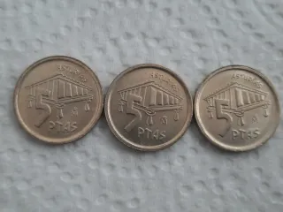 3 Monedas 5 Pesetas Asturias 1995