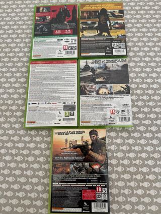 Lote 5 juegos XBOX 360: Wolfenstein, Forza, COD