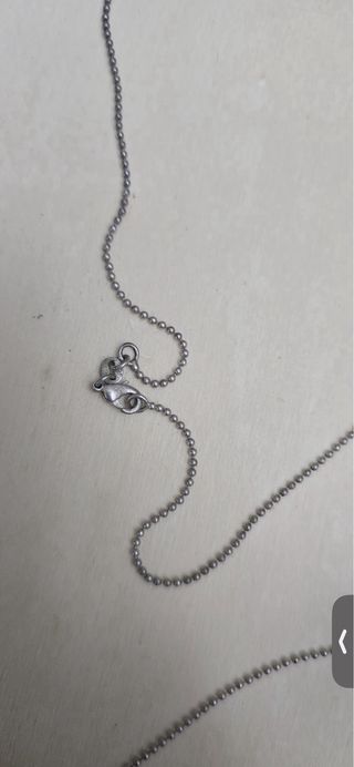 Collana in Argento con Pietra Nera