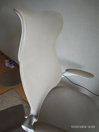 Silla de escritorio beige SONGMICS