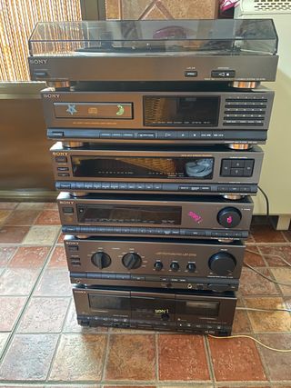 Equipo Sony Hi-Fi y 2 altavoces