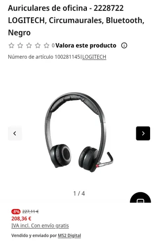 Auriculares Bluetooth Logitech Negros