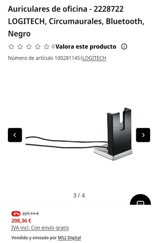 Auriculares Bluetooth Logitech Negros