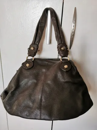 Bolso Zara Cuero Marrón Mujer