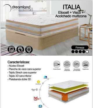 120x190 COLCHON VISCO ITALIA 27cm