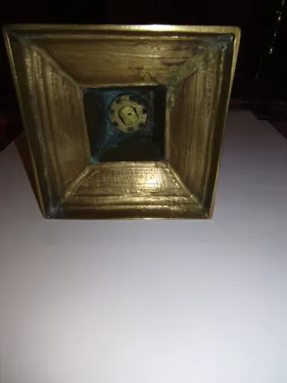 Pareja de antiguos portavelas