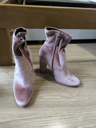 Botines rosa terciopelo talla 39