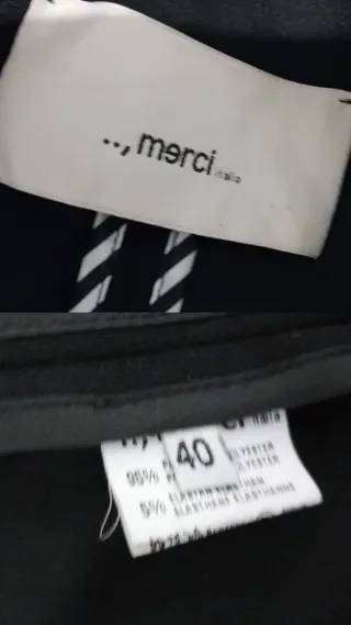 Giacca Blazer Merci Italia doppiopetto Nero Tg40It