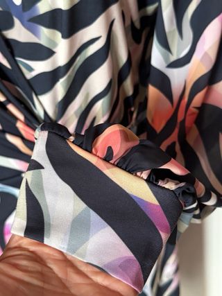 Vestido estampado cebra multicolor Olga Santoni