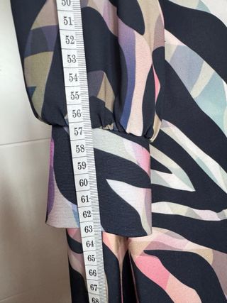 Vestido estampado cebra multicolor Olga Santoni