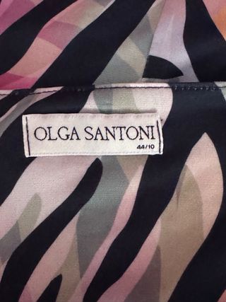 Vestido estampado cebra multicolor Olga Santoni