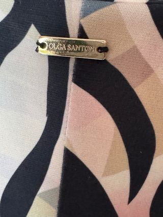 Vestido estampado cebra multicolor Olga Santoni