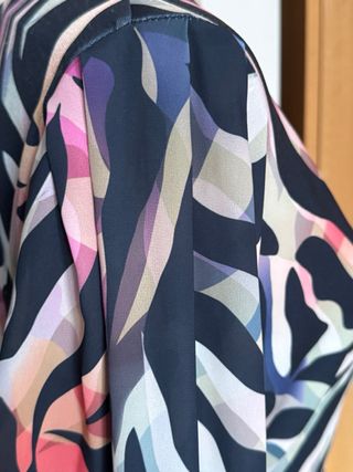 Vestido estampado cebra multicolor Olga Santoni