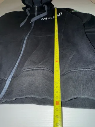 Felpa MaxDevil Nera Cappuccio Pile taglia M