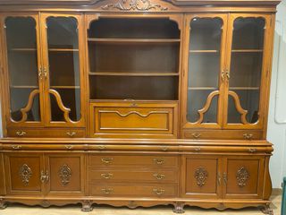 Mueble Bar Salón Madera y Cristal