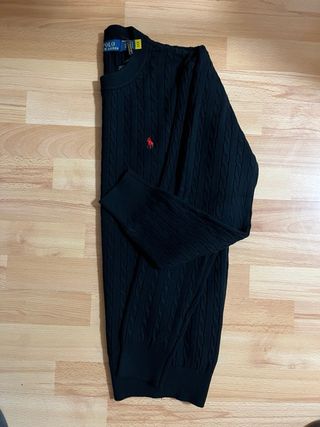 Polo Ralph Lauren Jersey Negro Trenzado
