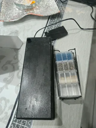 Filtro acuario sumergible rocas lampara