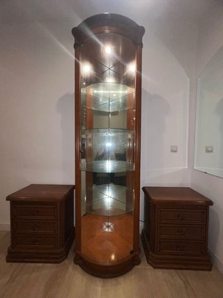 Esquinero y Mesitas de Noche Madera