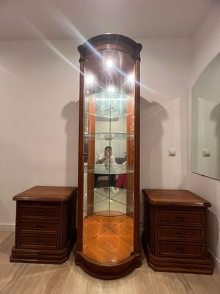 Esquinero y Mesitas de Noche Madera