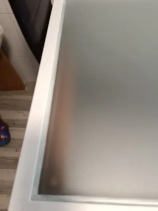 Mesa de comedor cristal y madera