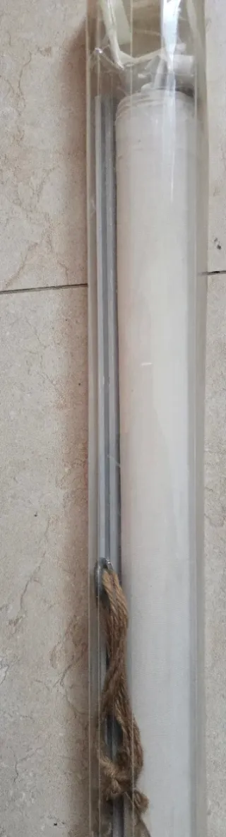 Estor enrollable 200x180cm beige/blanco