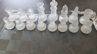 Scacchiera cristallo nuova con decorazione argento