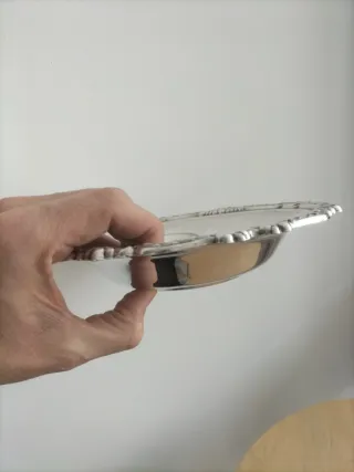 Vajilla antigua plata alpaca fuente servir vintage