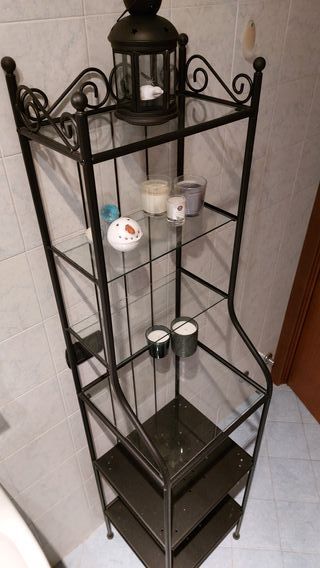 Scaffale Colonna IKEA RÖNNSKÄR Nero Vetro